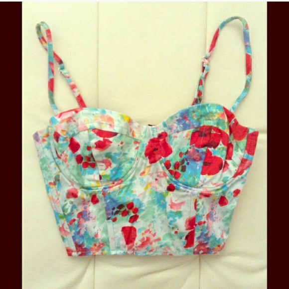 TOPSHOP watercolor crop top