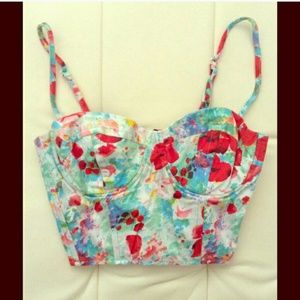 TOPSHOP watercolor crop top