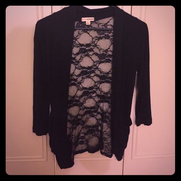 ⚫️Black Cardigan With Lace Back⚫️