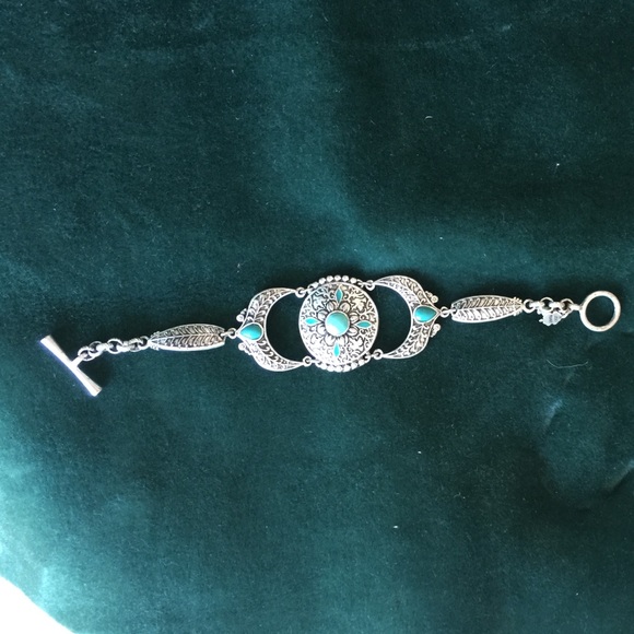 Lucky brand silver and turquoise bracelet - Picture 2 of 4