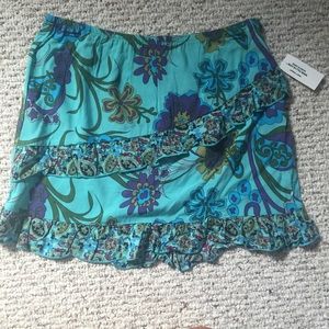 Blue floral Full-Tilt Skirt.