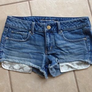 American Eagle Star Glitter Shorts and VS Bra