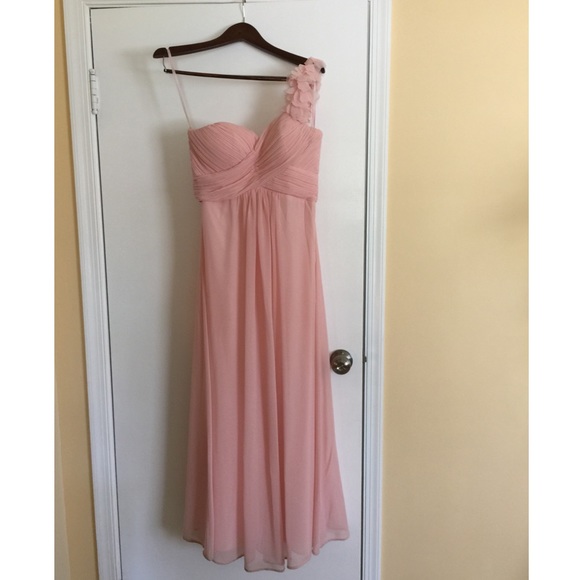 CLOSING CLOSET SOON- Chiffon pink formal dress - Picture 2 of 4
