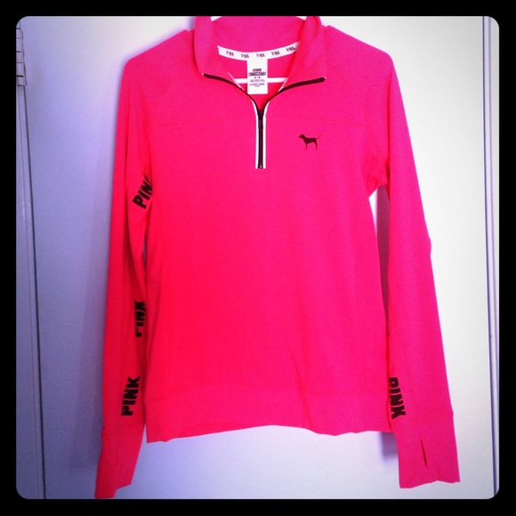 PINK ultimate half-zip sweater