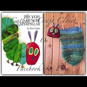 Handmade "The Hungry Caterpillar" Cocoon & Hat