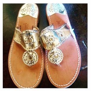 Jack Rogers Gold Hampton Sandals