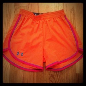 Orange under armour shorts