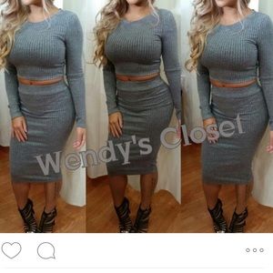 Two piece gray set