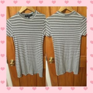 Grey striped tshirt dress