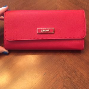 Bright red DKNY wallet