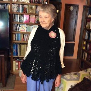 NEW HANDMADE BLACK SWEATER VEST