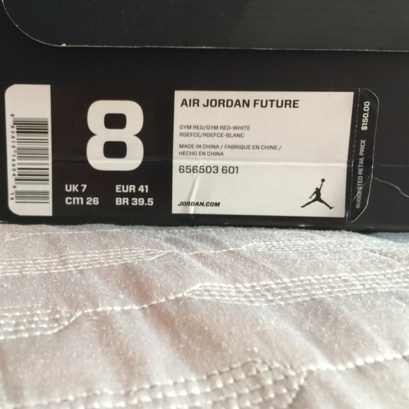 JORDAN 11 future gym red and white size 8