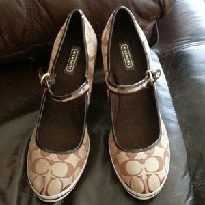 Brown coach shoes