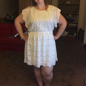 Lace mid length dress