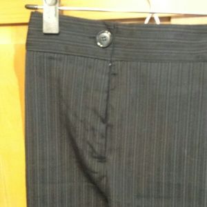 Navy blue, pinstriped, pedal pusher pants