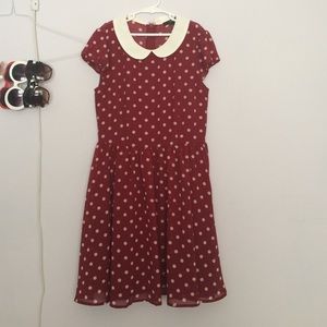 Peter Pan polka dot dress