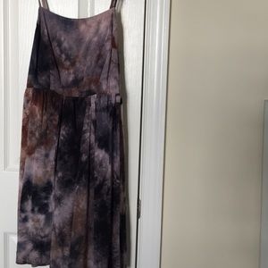 Purple tie dye ecoté dress! NEVER WORN