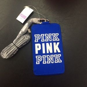 PINK lanyard id case