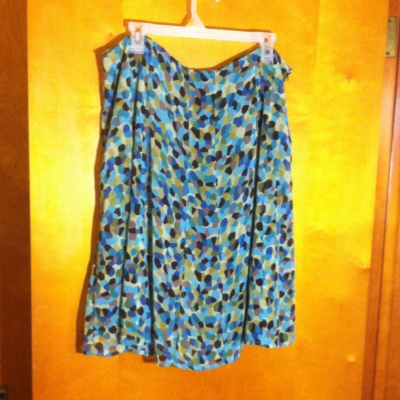 Blue multicolored skirt