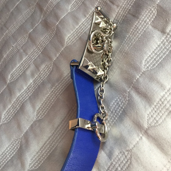 Blue BCBG belt with chrome studs main image 4
