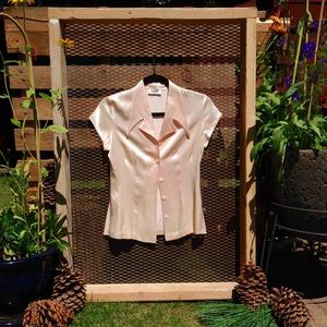 Light pink satin blouse