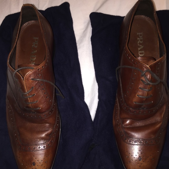Prada men's leather dress shoes