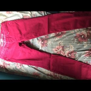 Express Deep Red Jeggings