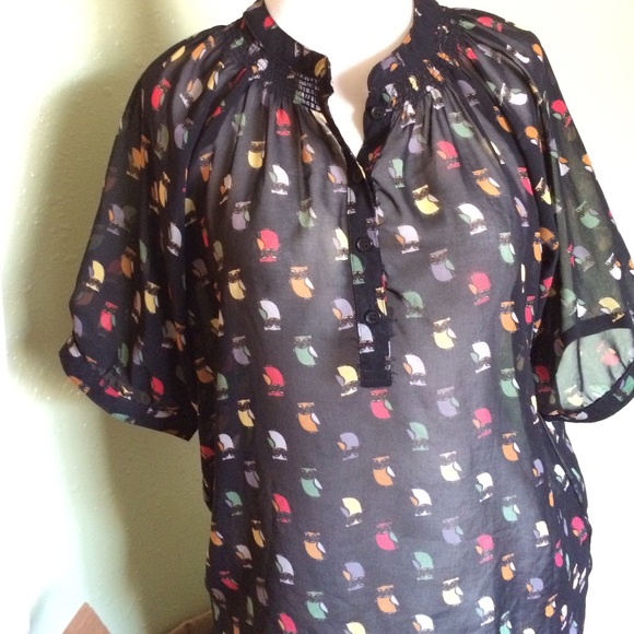 Tulle sheer blouse