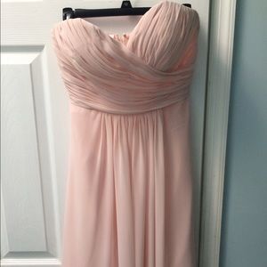"Petal Pink" Bill Levkoff bridesmaid dress