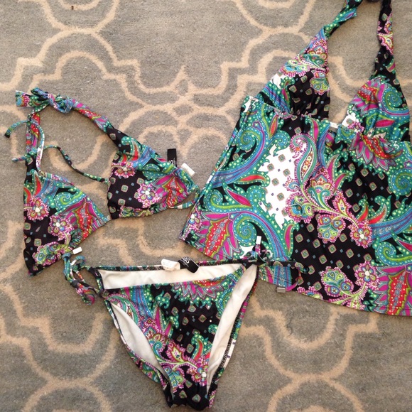 Bathing suit - bikini top, bottoms and halter!