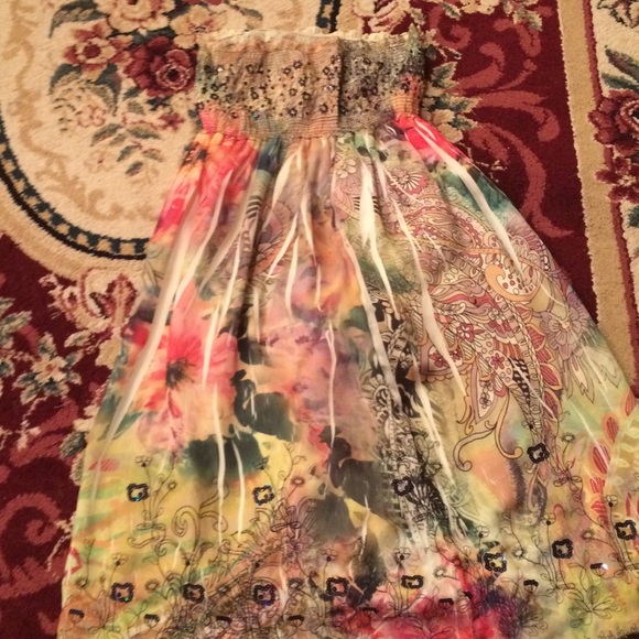 Strap less sun dress