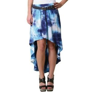 Tie-Dye High-Low Skirt