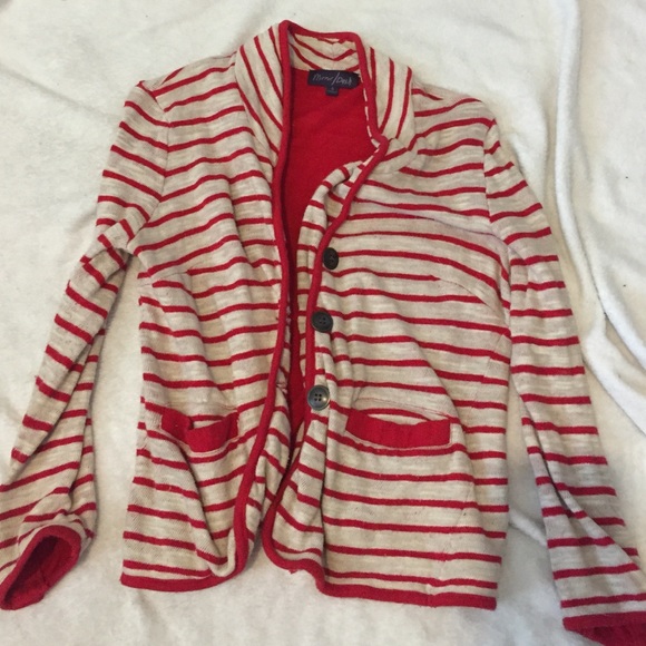 Striped cardigan blazer