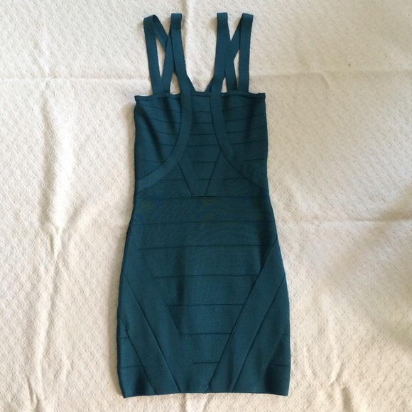 Bebe bandage dress, gorgeous teal color, worn once