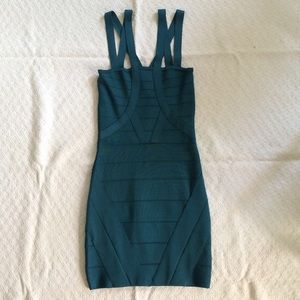 Bebe bandage dress, gorgeous teal color, worn once