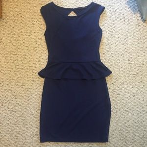 Peplum dress with open back