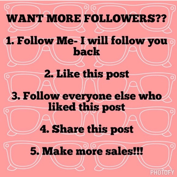 Follow like share buy