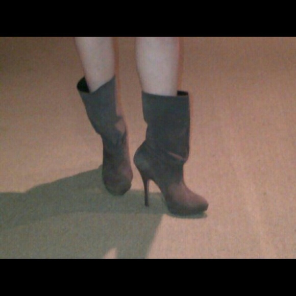 Prada Mid Calf Suede Booties - Picture 4 of 4