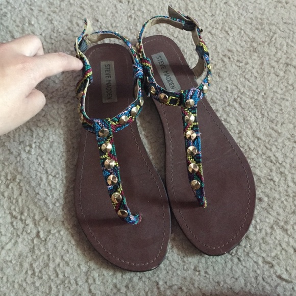 Multicolored Studded Steve Madden Sandals