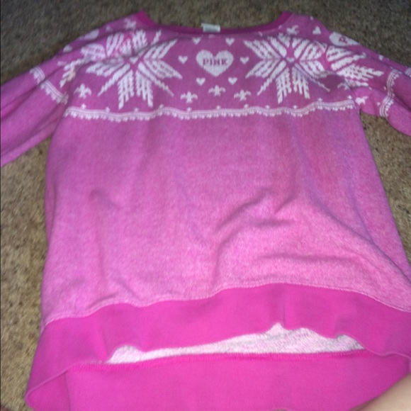 small pink winter sweater