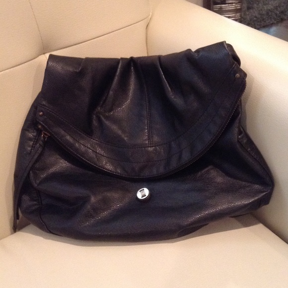 Black leather purse