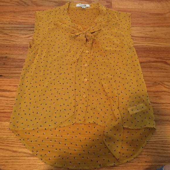 Semi Sheer Tie Neck Top