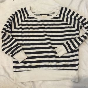 SLIGHTLY cropped striped sweater