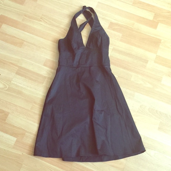 Black halter dress