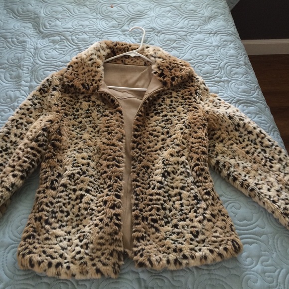 Faux fur cheetah coat