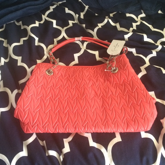 Jessica Simpson coral purse, brand new!
