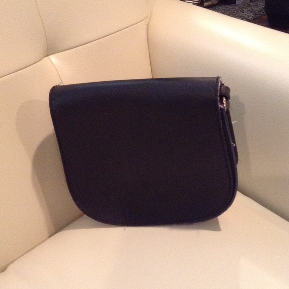 Small black leather purse