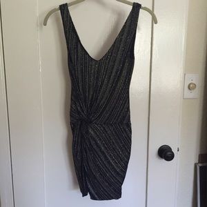 Marciano Striped Glitter Knot Dress
