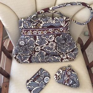 Vera Bradley Bag with 2 matching coin purses