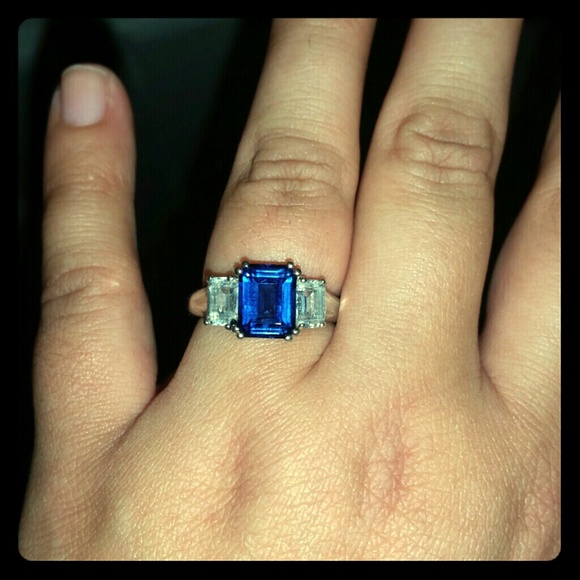 Gorgeous blue and white sapphire ring!